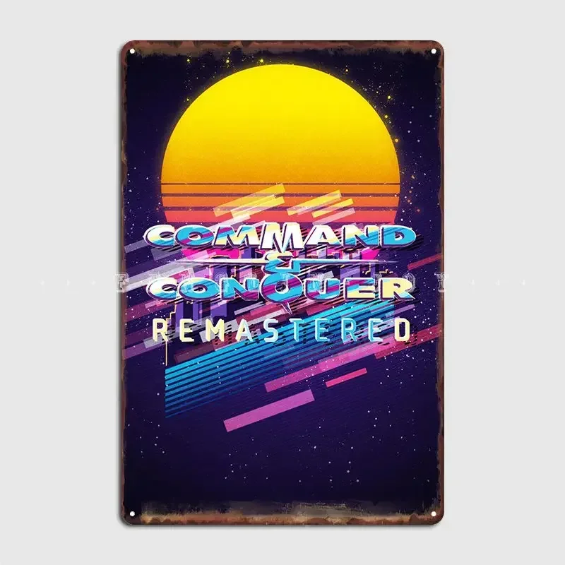 ملصق Command Conquer Remated لوحة معدنية لوحة ديكور تصميم نادي بار نادي حفلة تين تسجيل الملصقات