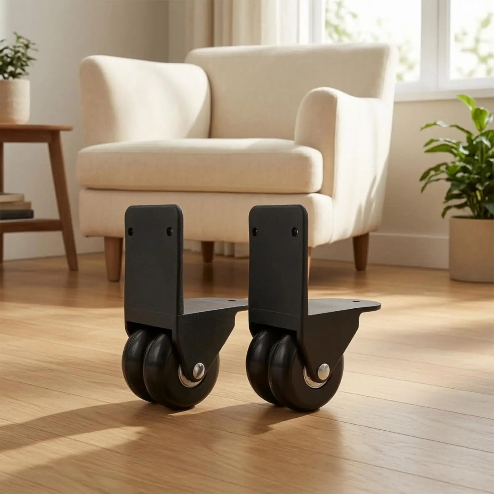 Corner Casters for Tool Boxes with Heavy Duty Swivel Wheel and PVC Housing