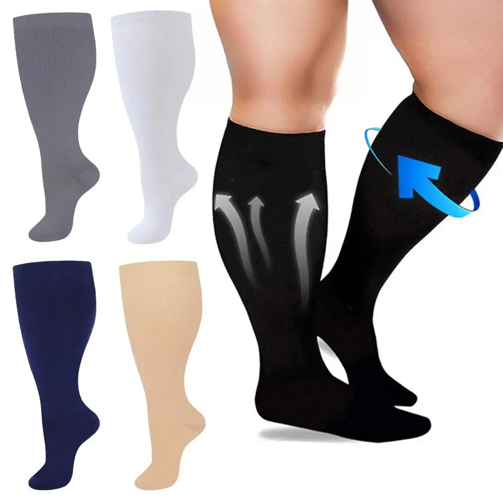 Compression Socks for Women Men Plus Size Compression Socks for Men Women Knee High Athletic Support Stockings for Foot
