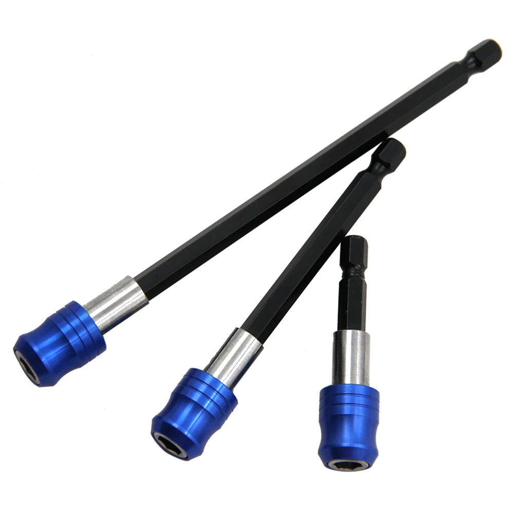 Blue Extension Rod Batch Magnetic Screwdriver Quick Transfer Lever Self-locking Extension Rod 60/100/150mm Hand Tools