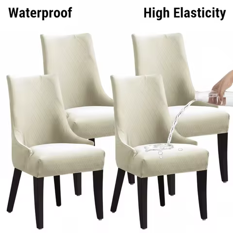 1/2/4/6pcs Rhombus Grid Dining Chair Cover Full Coverage Elastic Chair Slipcover Chair Protector for Home Decor