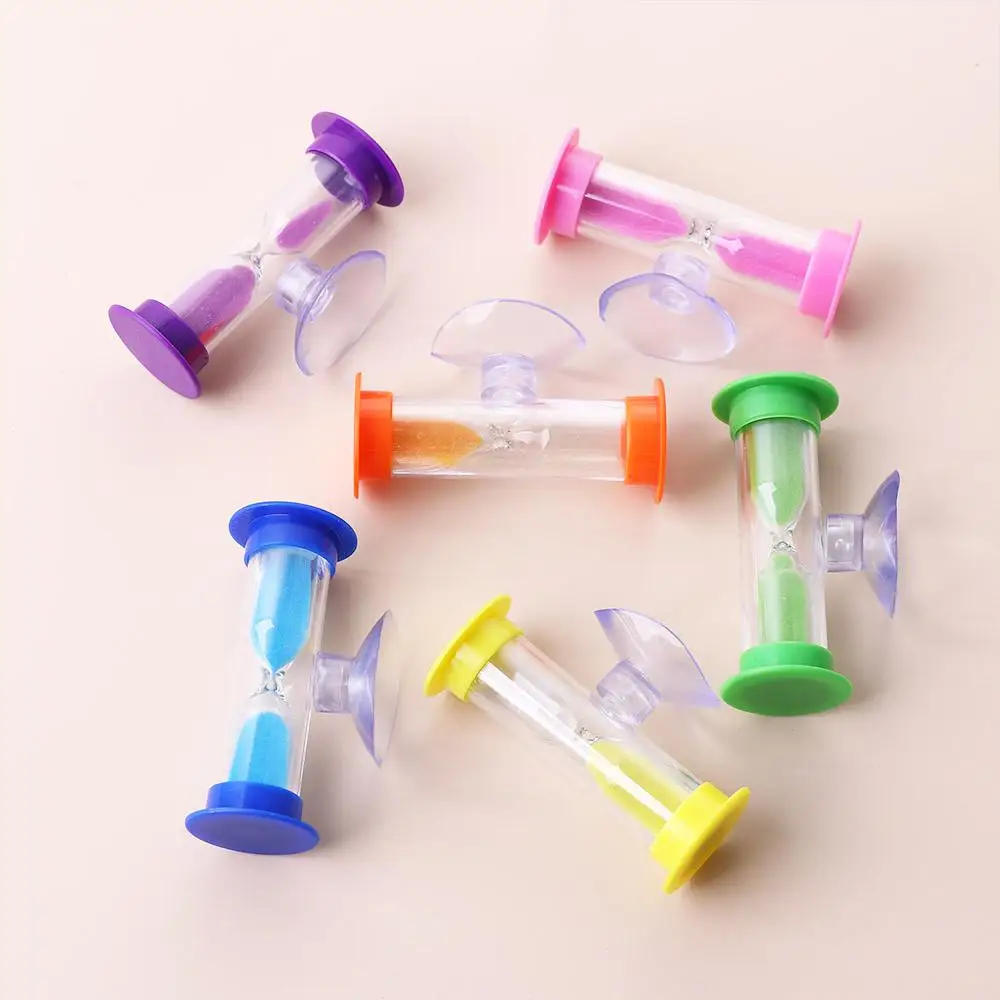 Glass Colorful With Suction Cup Home Decors Rotatable Shower Timer For  Sand Clock Desktop Ornament Hourglass Time Funnel