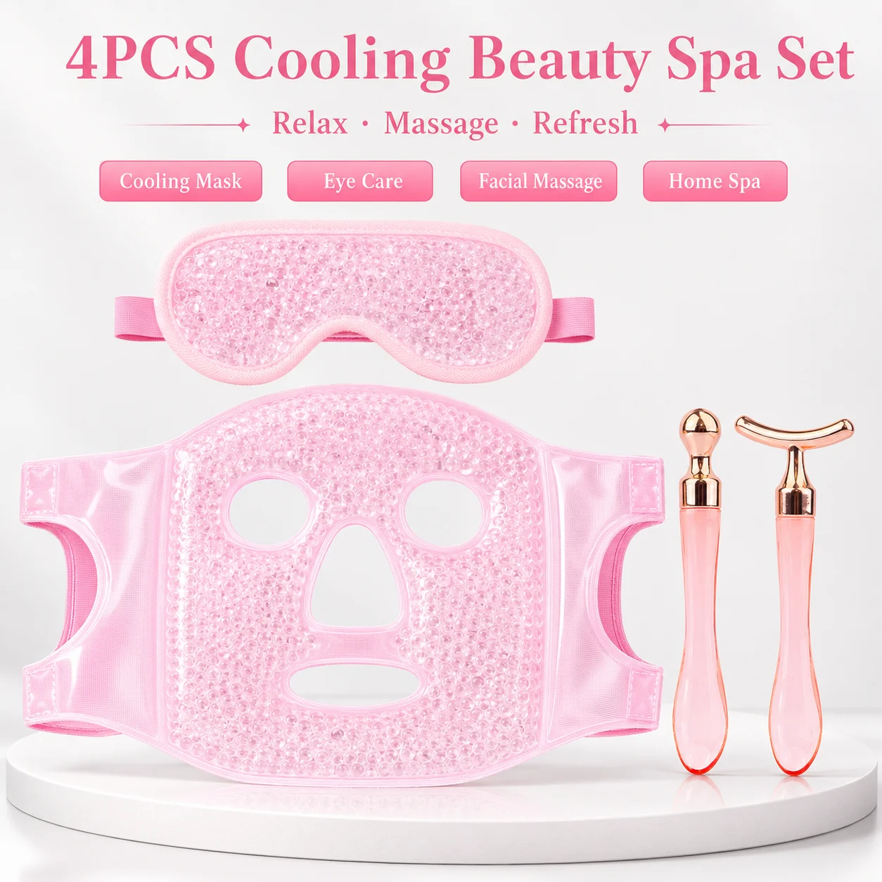 4PCS Facial Massage Skin Care Kit, Ice Mask and Eye Mask for Quick Swelling Reduction, Calming and soothing, Facial Massage.