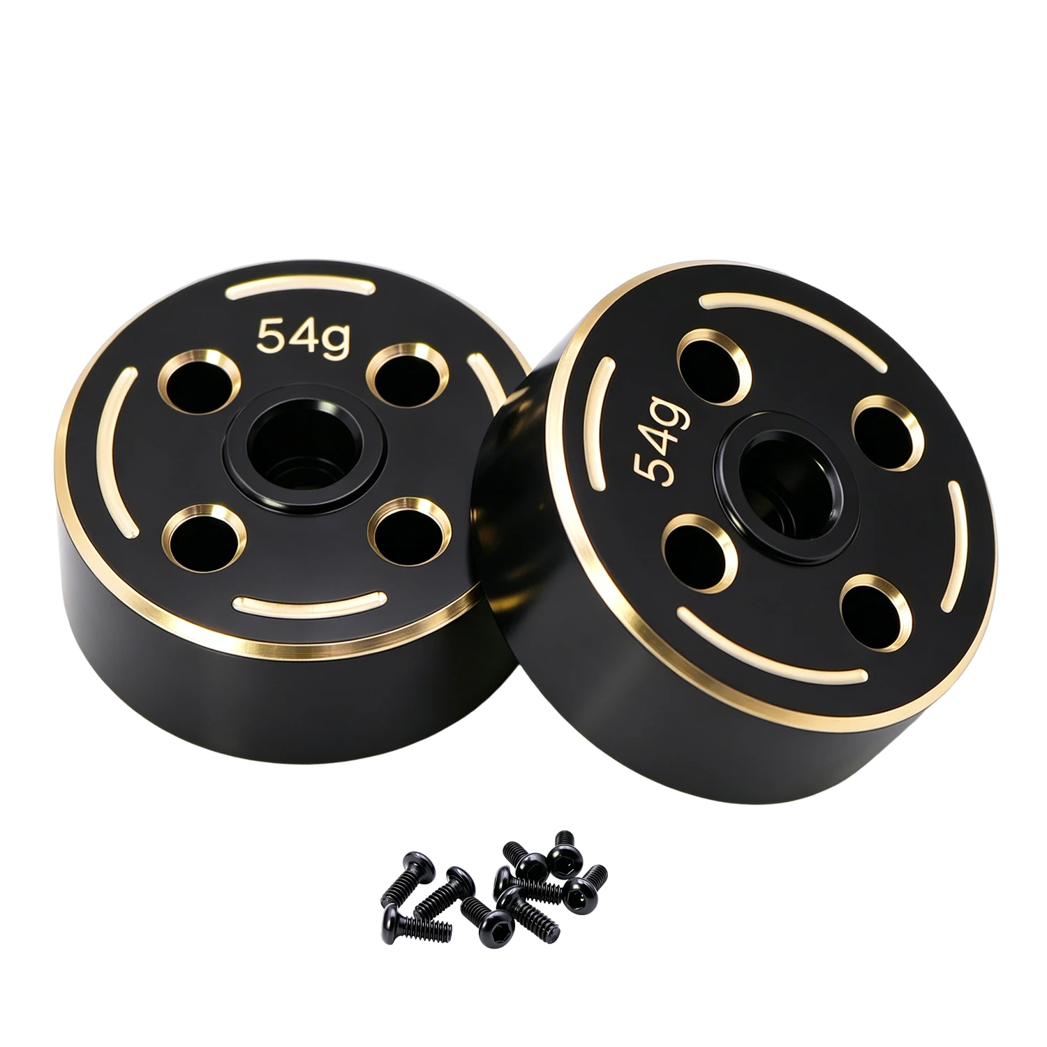 54g/Stück H18P Schwarze Messing Vorder- und Hinterachse Gegengewichtsblöcke für MJX Hyper GO 1/18 h18p RC Off-Road Upgrade-Teil