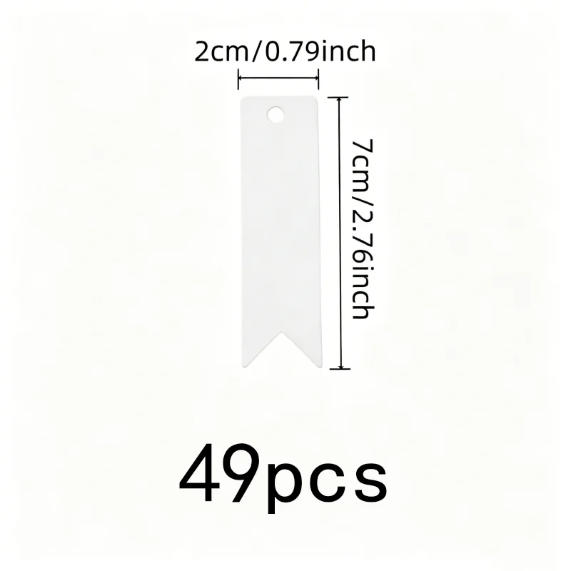 Easy to Write On White Paper Labels, 49 pcs, Wedding Favor Labels, Lightweight Paper Card for Gift Wrapping Decoration