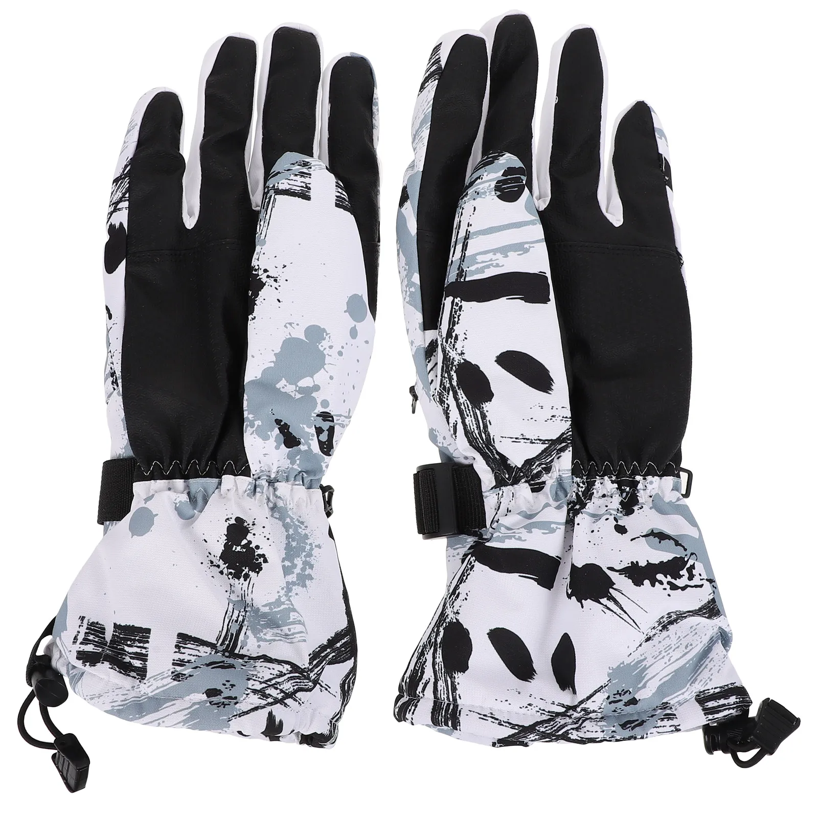 

Fleece Warm Gloves Sports Waterproof Ski Cycling Riding Pongee Winter Gloves Lightweight Comfortable Adjustable Wrist