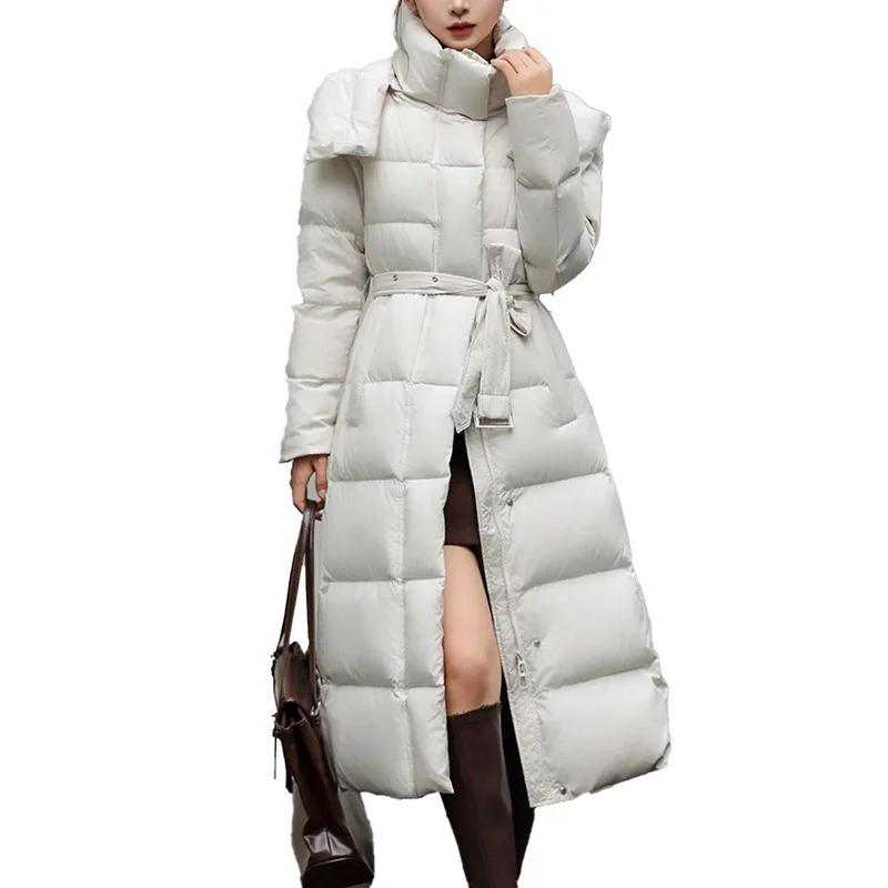 Winter Euro New Women's Down Jacket Commuting Slim Fit Hooded Down Jacket