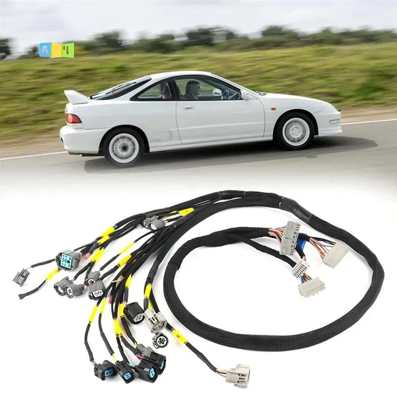 

A04E-CNCH-OBD2-1 Engine Motor Wiring Harness For Honda Civic Integra B16 B18 D16 EK EG EM Tucked OBD2 Budget D & B-Series