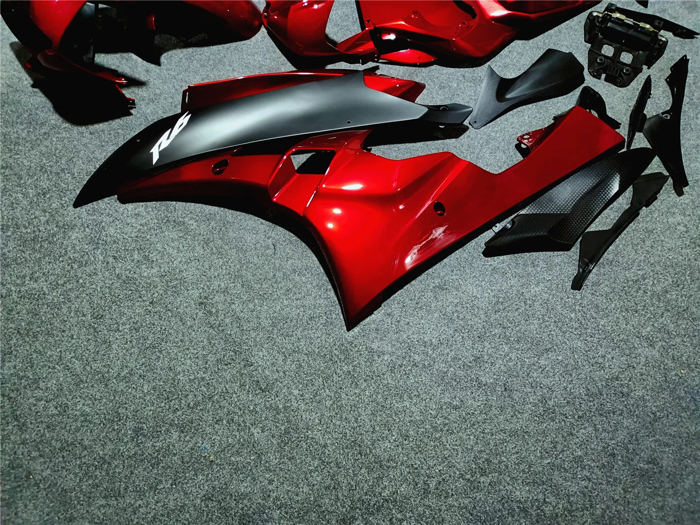 Motorcycle Fairing Kit YZF600 R6 06 07 R6 2006 2007 , ABS Case Protection Fairing Kit Red