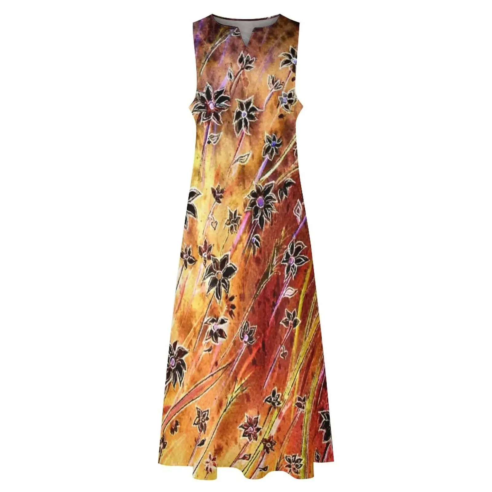 Moonlight Dance – Blumen Langes Kleid Ballkleidung Luxus Damen Partykleid Abend Abschlussball Strandkleider Freizeitkleider Kleid