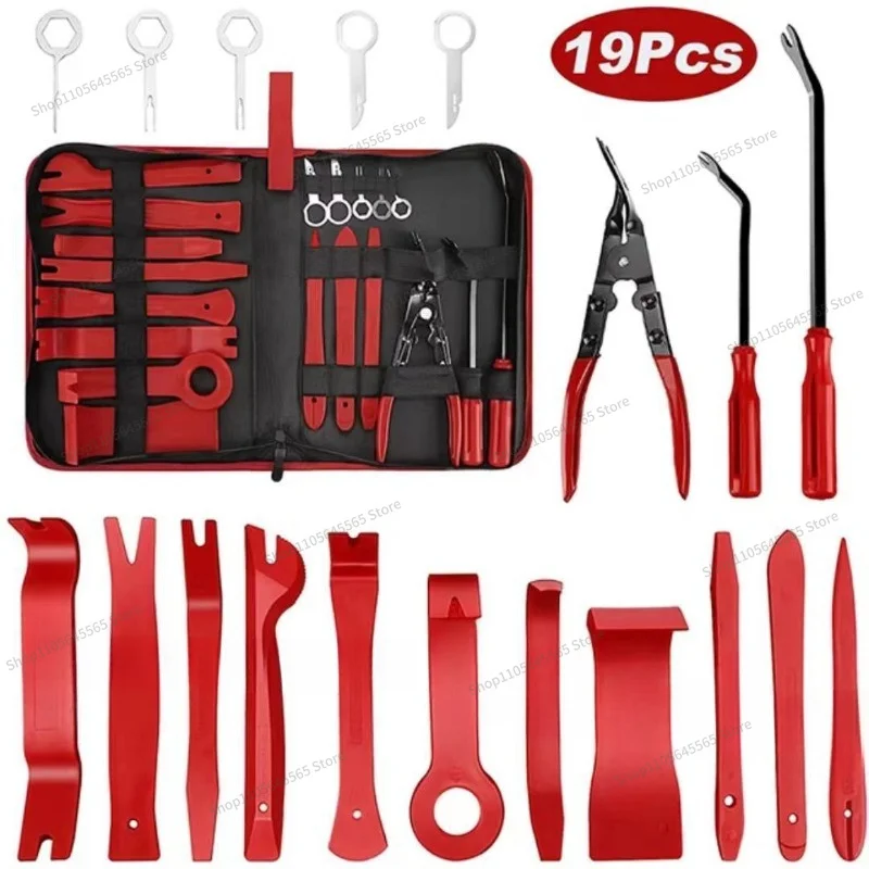 For 19pcs Decoration Disassembly Tool Set for Automotive Panel and Door Decoration Disassembly Tool