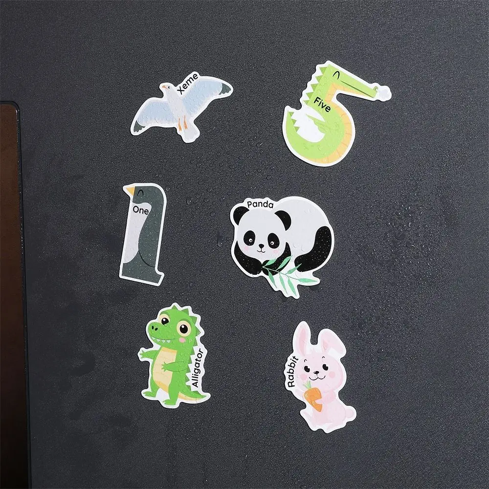 Cartoon Refrigerator Magnet Multicolor Alphabet Number Magnetic Magnetic Animal Food Vehicle Magnetic Fridge Sticker