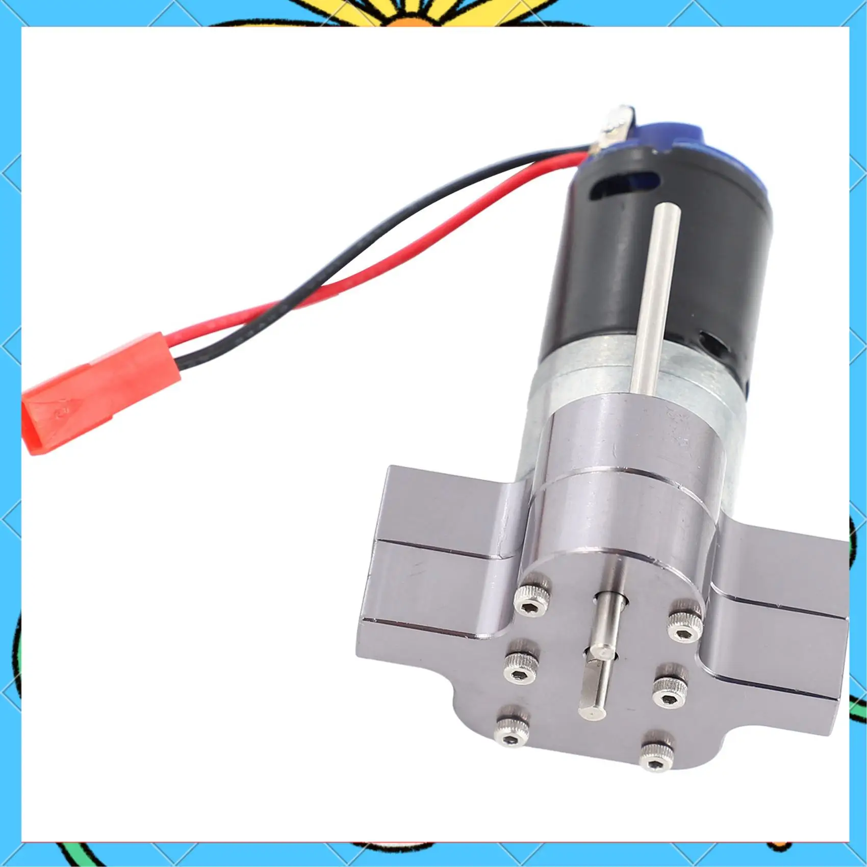 

2X 370 Brushed Motor+Alloy Heat Sink Gear Box Set With Steel Gears For WPL Henglong C14 C24 B14 B24 B16 B36 4X4 6X6-[A51I]