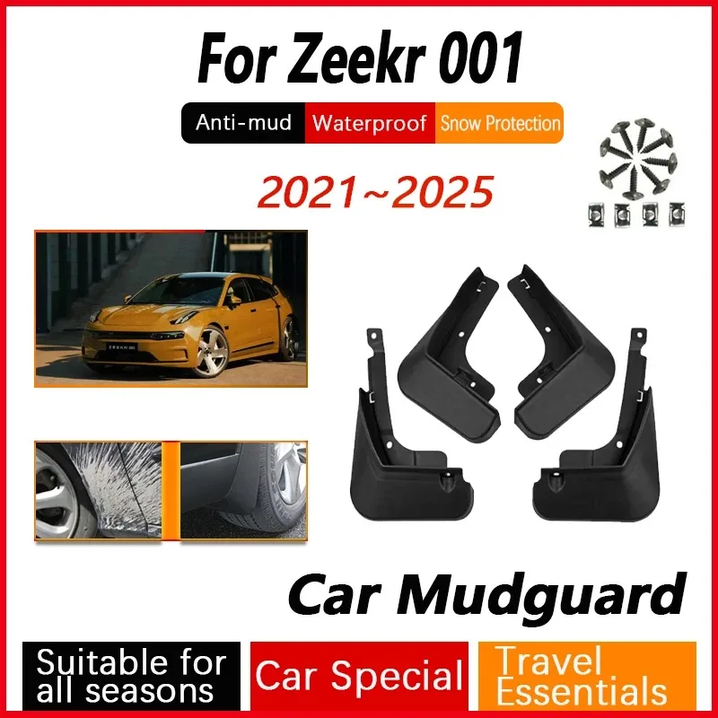 مصدات عجلة السيارة لـ Zeekr 001 2021 2022 2023 2024 2025 المضادة للتجمد مضيئة واقي الطين سبلاش الطين الجزء الخارجي اكسسوارات السيارات #2