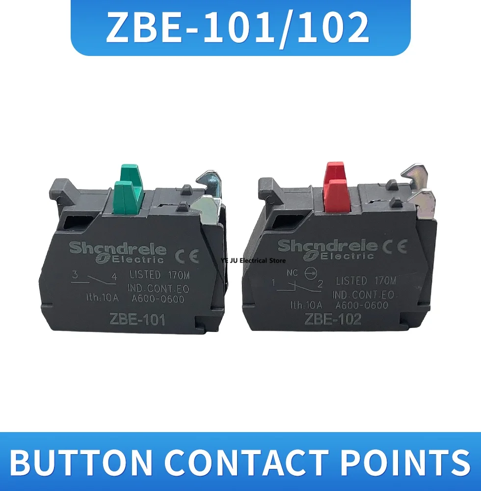 5/10pcs Button Switch Contact Block Zbe-101 No / Zbe-102 Nc Xb4/xb5