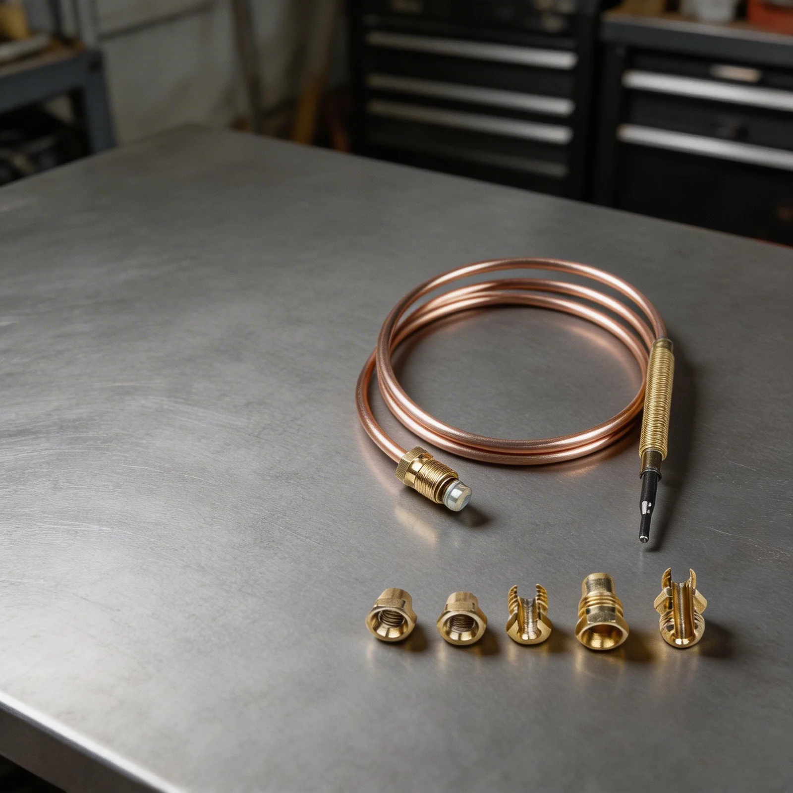 M6x0.75 Thermocouple Probe 60cm 90cm 120cm For Gas Burners Fireplaces BBQ Stoves Heating Appliances Safety Sensor Kit