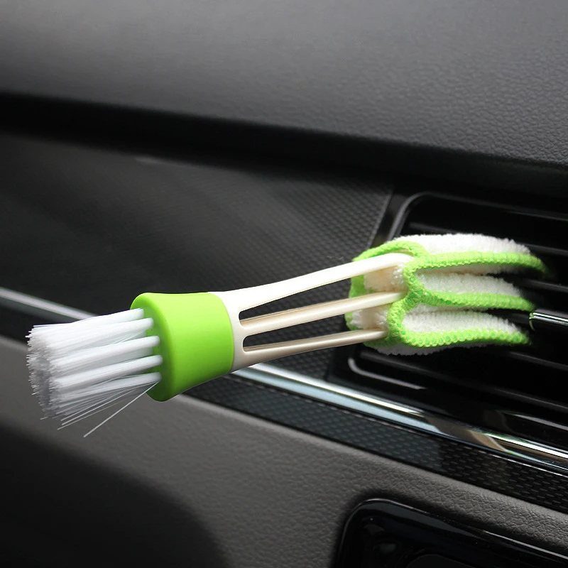 Car Air Vent Double Head Brushes Multifunction Auto Air Conditioner Car Cleaning Tools Dusting Interior Detailing Tool Brush image 3