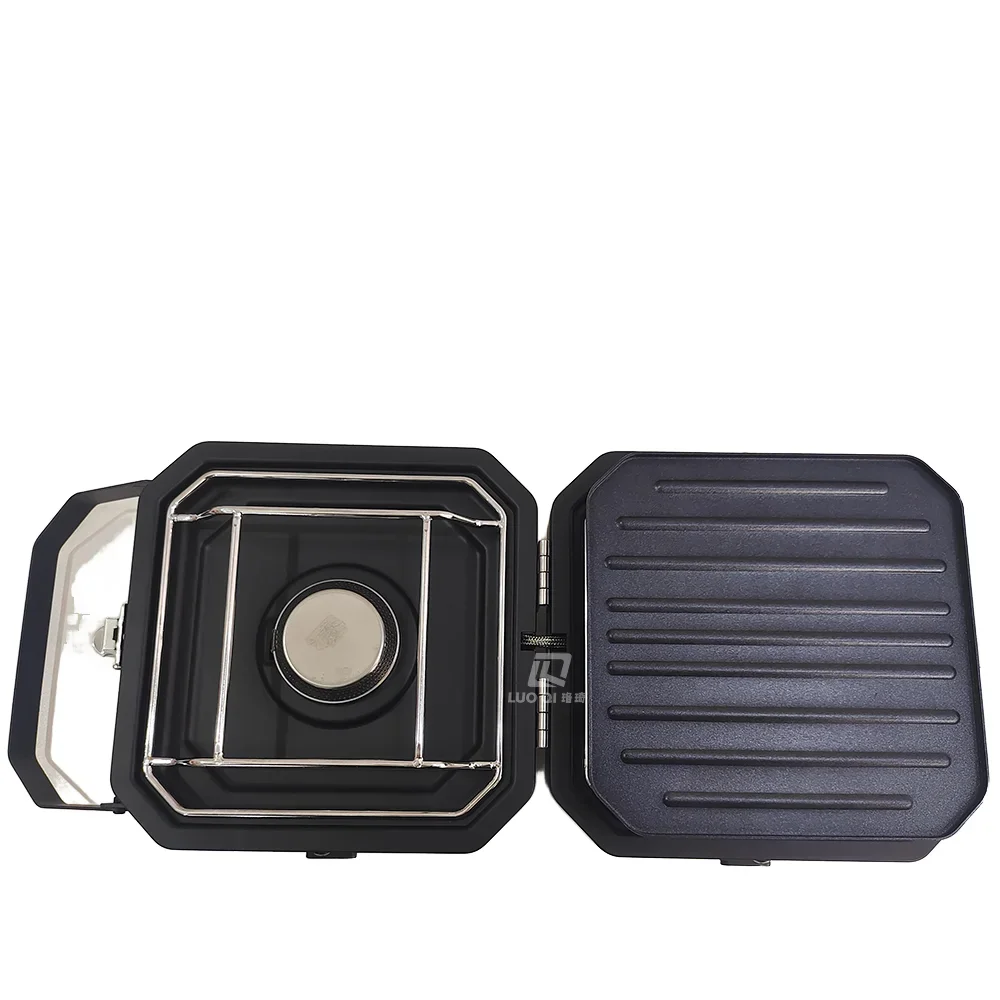 Niestandardowy składany mały piec na propan i butan z podwójnym płomieniem Gotowanie na świeżym powietrzu 2-palnikowa przenośna kuchenka gazowa kempingowa