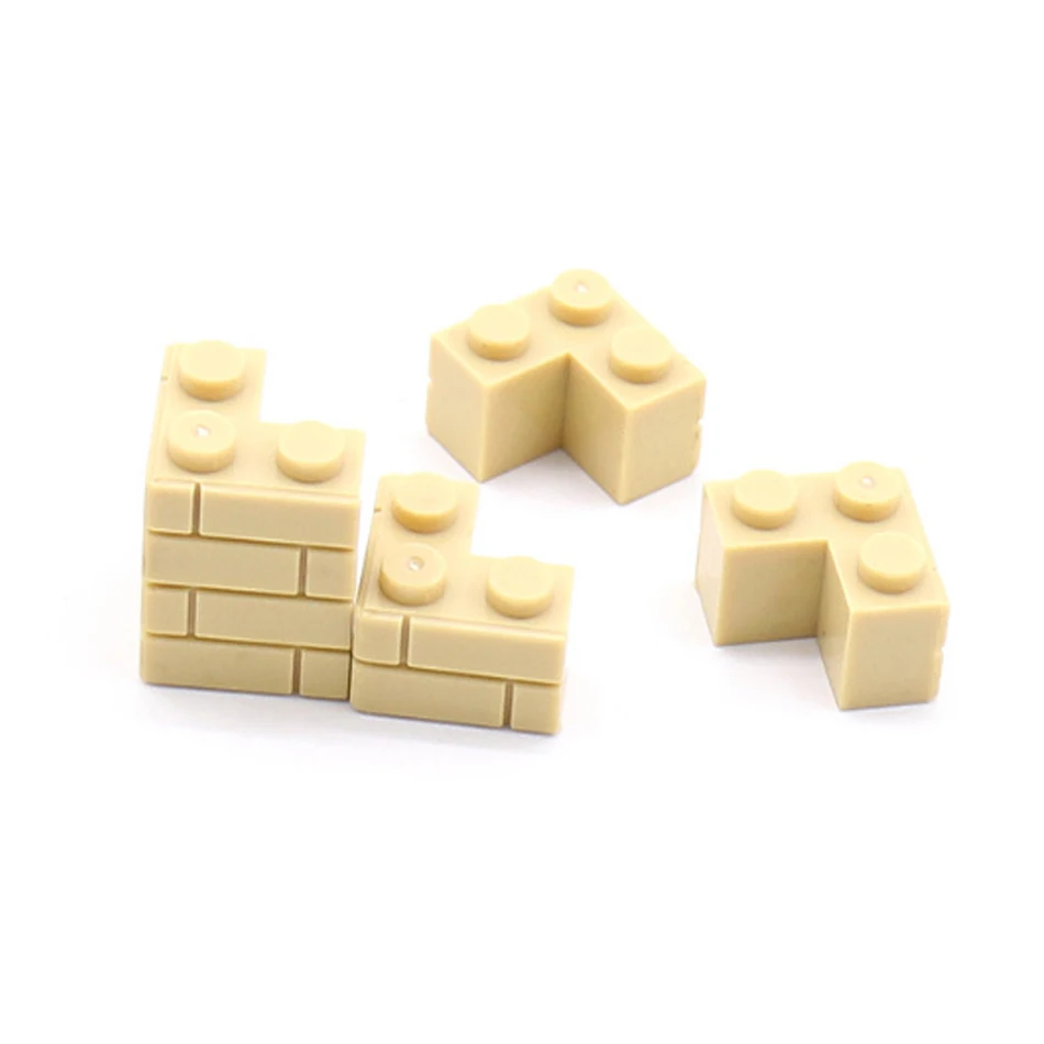 100PCS 1x2 Dots City Wall Bricks MOC House Building Blocks Accessories Parts Compatible 98283 Educational DIY Kids Toys