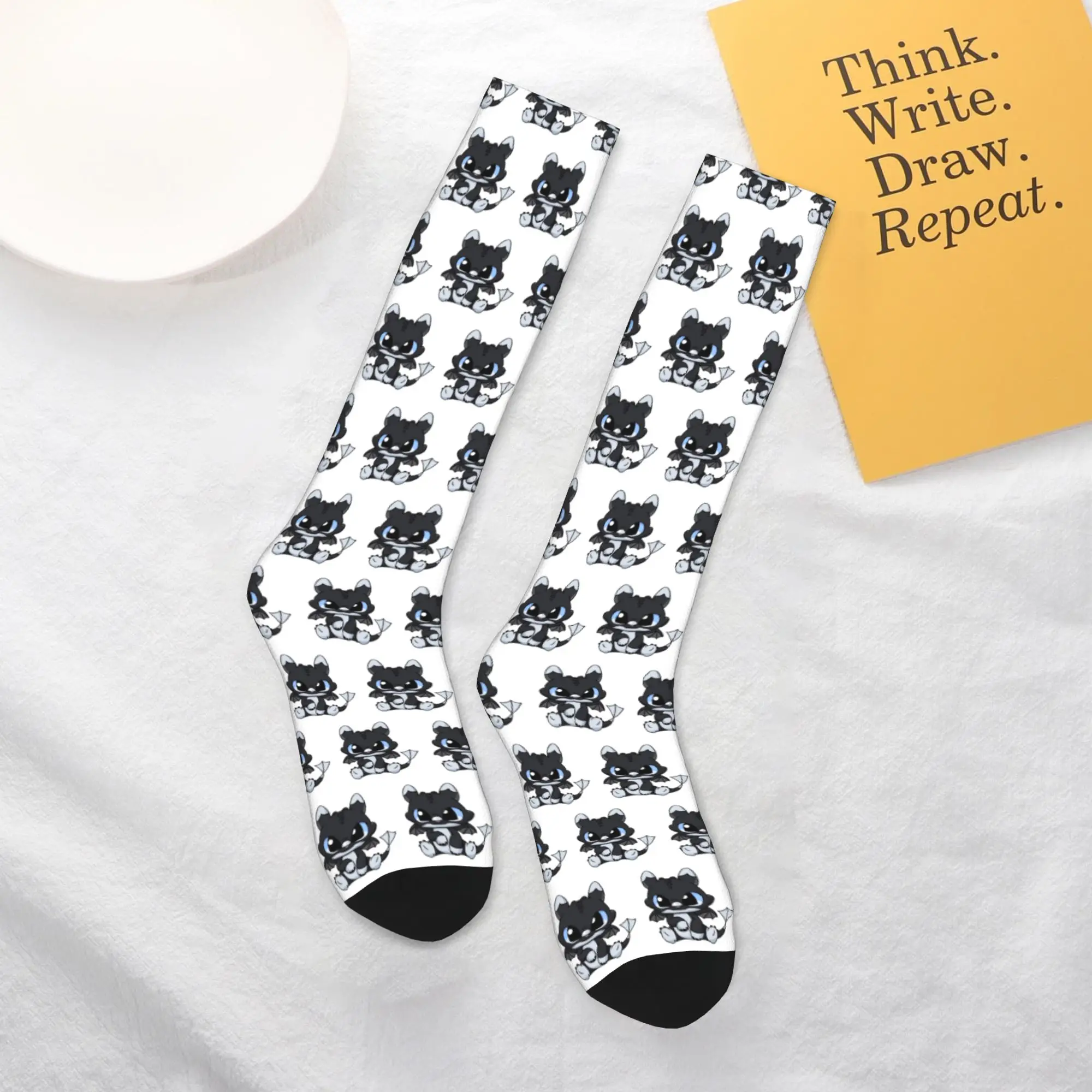 

Всесезонные чулки для экипажа, ночник Fury, носки беззубиков, Harajuku, сумасшедшие длинные носки в стиле хип-хоп, аксессуары для мужчин и женщин