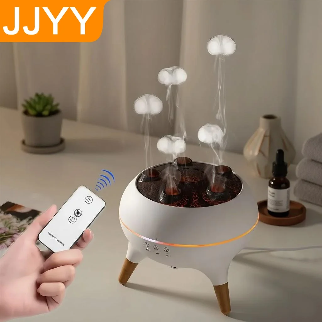 

Quiet Jellyfish Mist Humidifier for Bedroom Aromatherapy Diffuser with 7 Color Lights Automatic Shutoff 28dB Home Decor