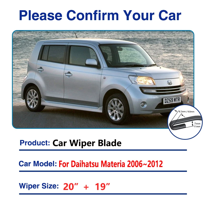 Für Daihatsu Materia 2009 2012 ~ Auto Windschutz scheiben wischer Hybrid blatt Wischer blatt Aut ofens ter Brushe U-Typ Zubehör