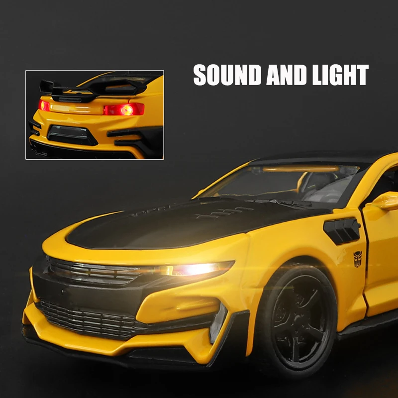 1:32 Simulation BEE Alloy Racing Sport Car Model Diecast & Toy Vehicles Metal Decoration Sound Light Collection Boy Toys Gift