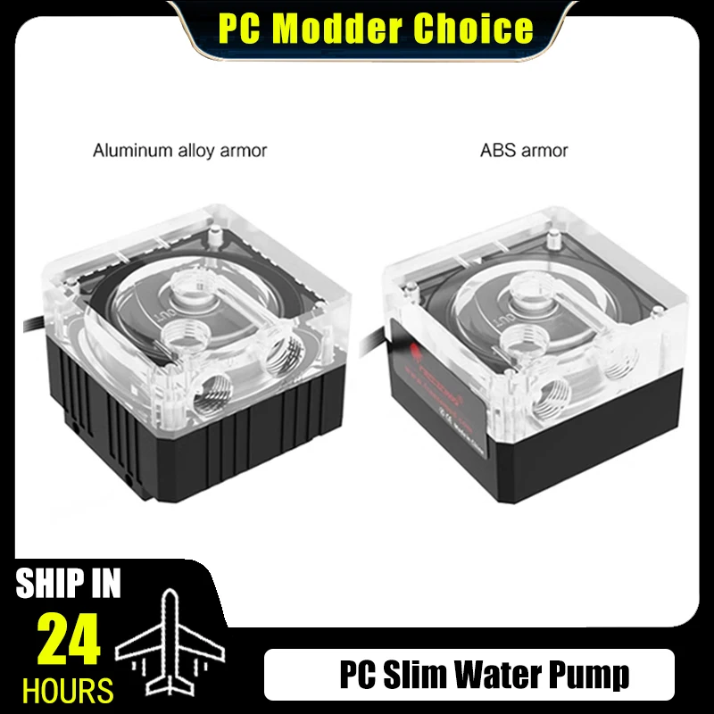 

FREEZEMOD PC Slim Water Pump 44mm/52mm Height, 3.5M Lift 550L/H,ABS OR Aluminum Aromor Optional PU-SZM4