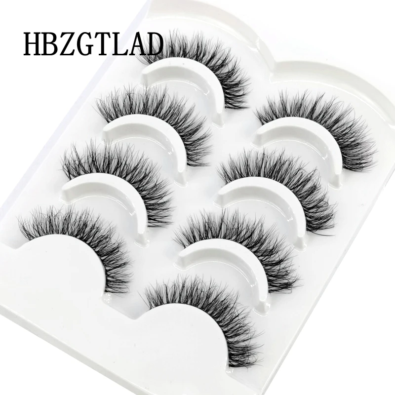 โปร่งใสใหม่ Terrier 4คู่3D ขนตาปลอมธรรมชาติยาวที่มองไม่เห็นบาง False Lashes แต่งหน้า Soft Fake Eye Lashes