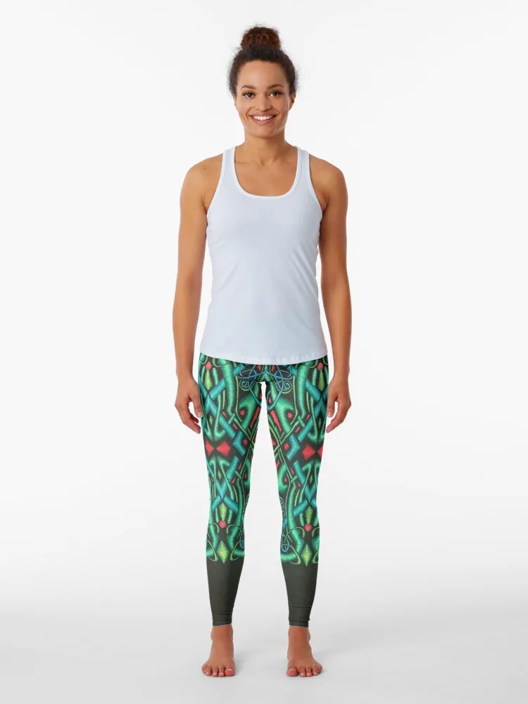 Leggings con nudo celta irlandés de dragón para mujer, pantalones deportivos, camisas, Leggings para gimnasio