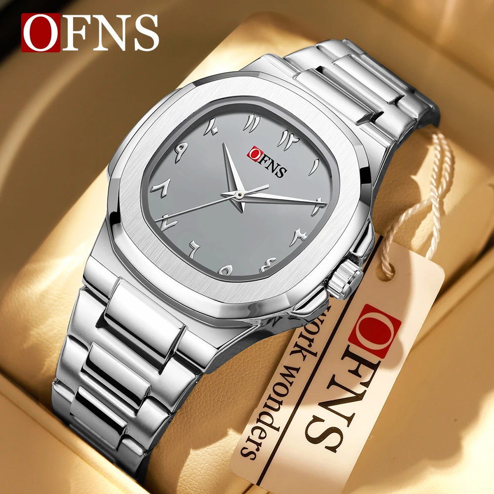 OFNS new 1583 casual men's and women's watch innovative case lightweight 80G dual dial design fashionable quartz watch