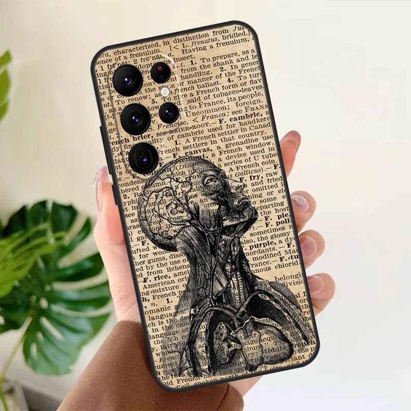 Medical Human Organs Brain Case For Samsung Galaxy S23 Ultra S20 FE S21 FE S8 S9 S10 Note 10 20 Ultra S23 Plus Cover