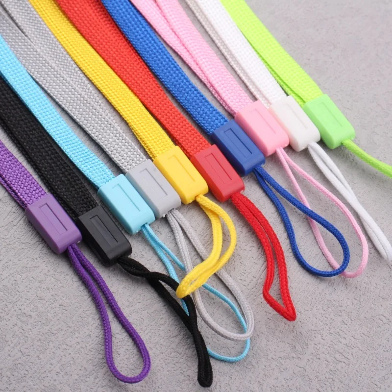 50pcs Short Mobile Phone Strap Anti-lost Broadband Wrist Lanyard Rope For Keys Phone Camera Water Cup USB Drive 8mm Width