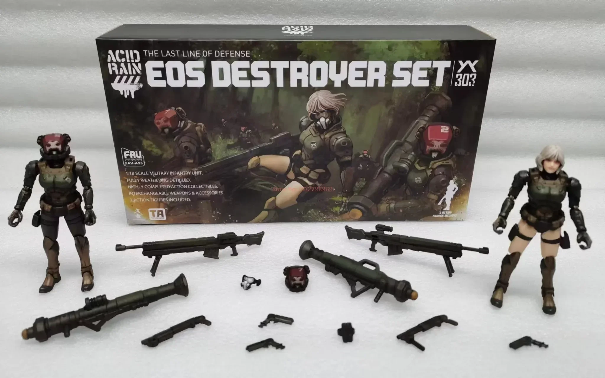حمض حرب المطر 1/18 مقياس أنثى الجندي FAV-A95 Eos المدمرة A96 لونيس لوريل مجموعة كاملة عمل الشكل دمية هدية عيد ميلاد #5