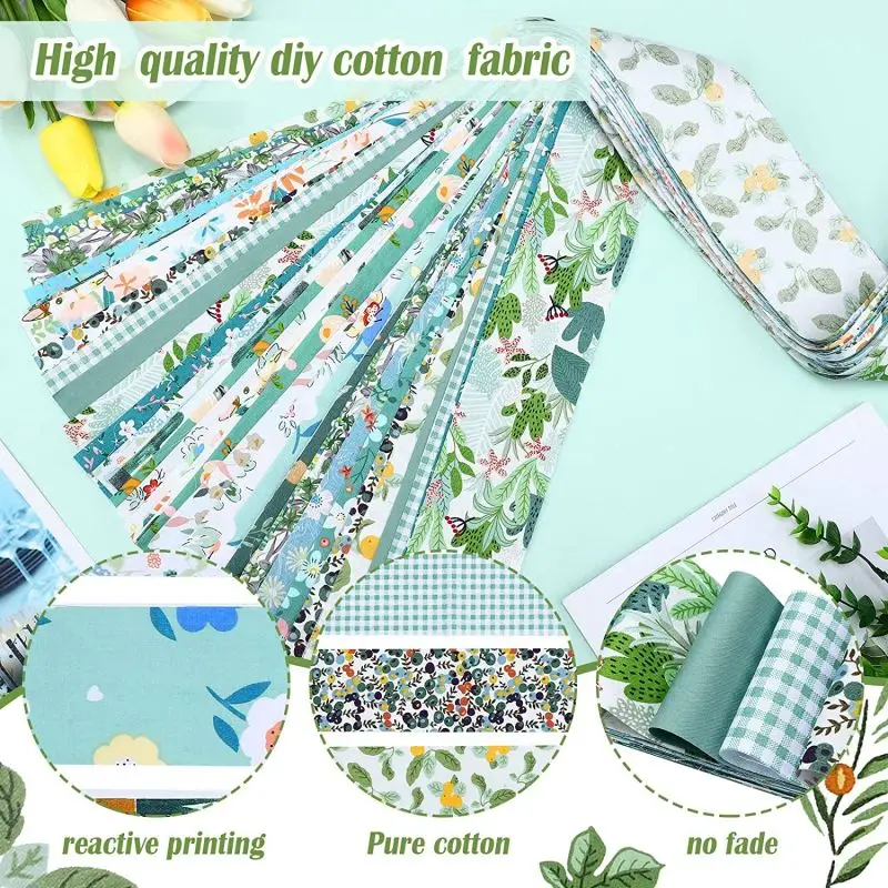 40Pcs DIY Cotton Handmade Craft Fabric Various Patterns Sewing Textiles Doll Clothes Splicing Cloth Family Work Artcraft Fabric