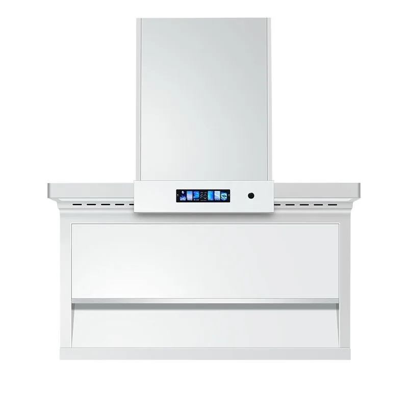 

Frequency conversion double suction range hood Household kitchen Large suction white range hood