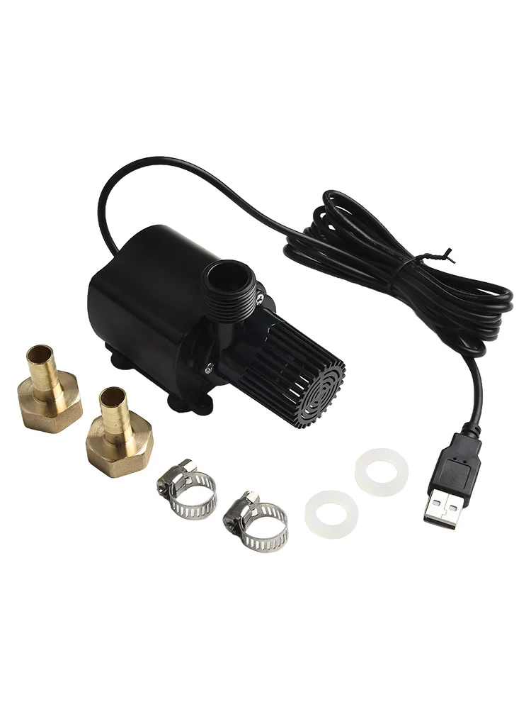 Cleaner Aquarium Pump Black for mini Water Pump Quiet Operation 4W Power Consumption DC 5V Voltage Multi-purpose Usage