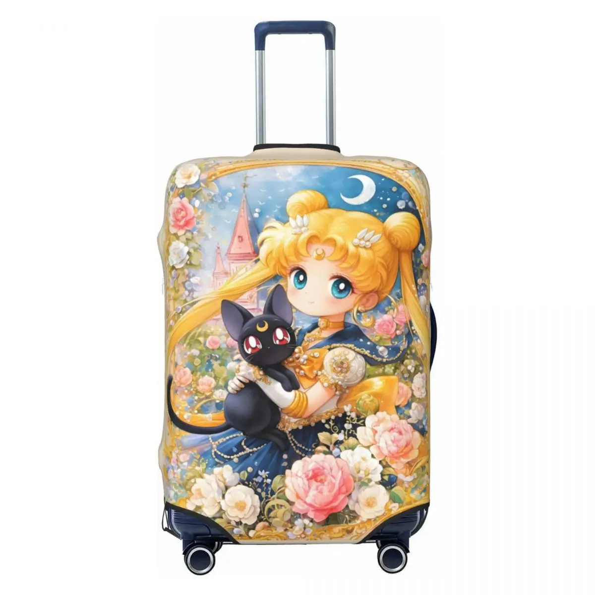

Custom Sailors Moon Usagi Tsukino Suitcase Cover Washable Cartoon Luggage Protective Covers for 18-32 inch