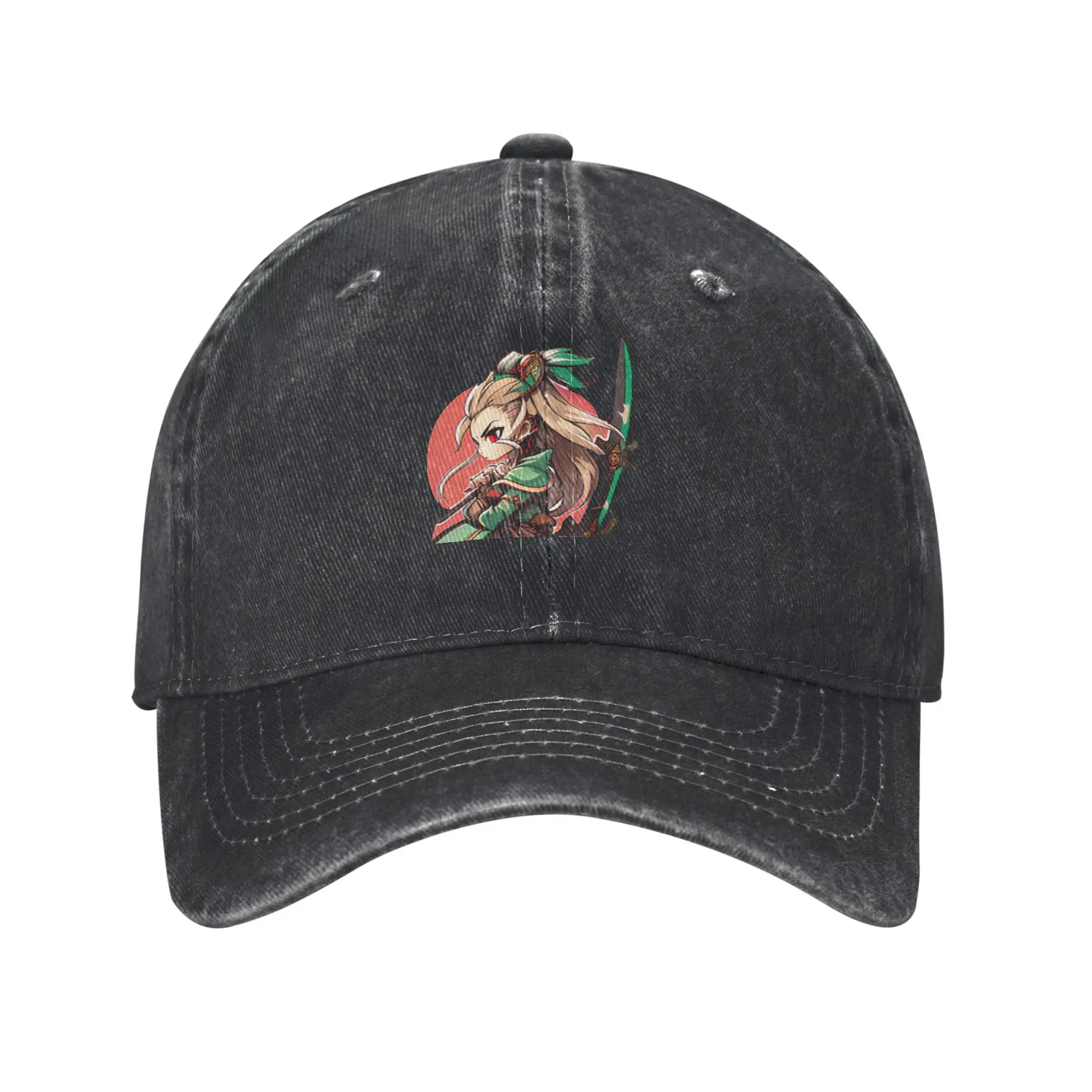 Anime Samurai Elf Fashion Baseball Cap  One Size Fits All Men's Caps  Camping Men's Caps