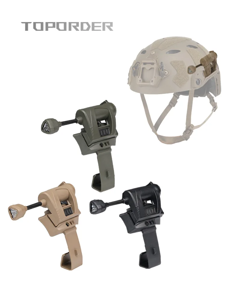 AliExpress TOPORDER Tactical Helmet Light - 3-Mode LED for Hunting/Military/Cycling - Helmet Mount Flashlight