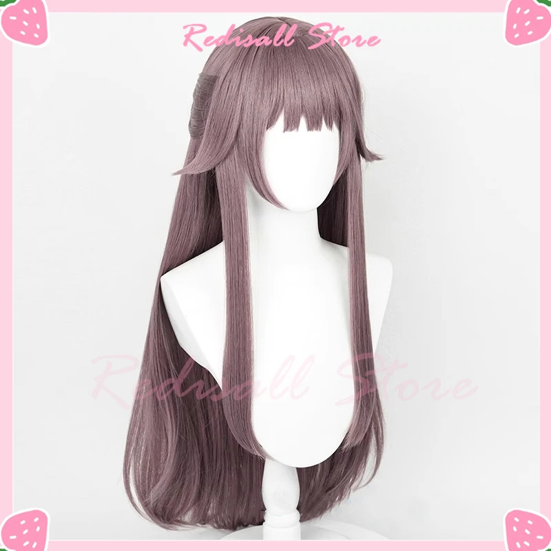 Herta Wig Cosplay Ponytail Long Straight Hair Synthetic Scalp 2023 Halloween Game Headwear