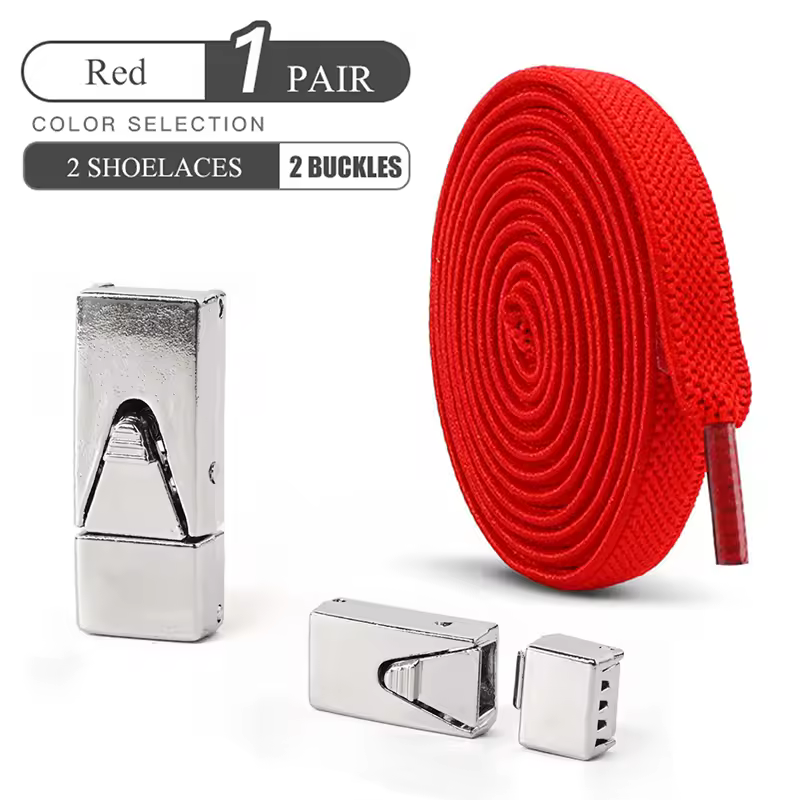1 Pair No Tie Shoe Laces Press Lock Shoelaces Without Ties Elastic Laces Sneaker Kids Adult Widened Flat Shoelace for Shoes - Image 11