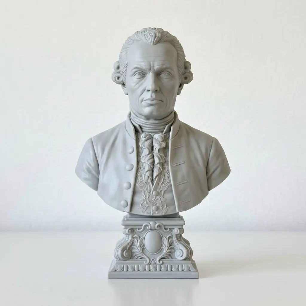 Kant Figurine German Classical Philosophers 3D Printed Resin Model Blank Miniature Decoration Craft Gift for Men and Women