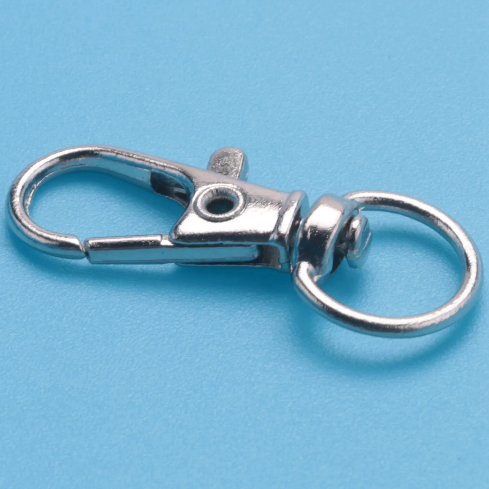 

80Pcs Metal Lobster Trigger Swivel Clasp Hooks Clip Buckle Jewellery Making Arts Crafts Key Ring Keychain 35Mm-B09B