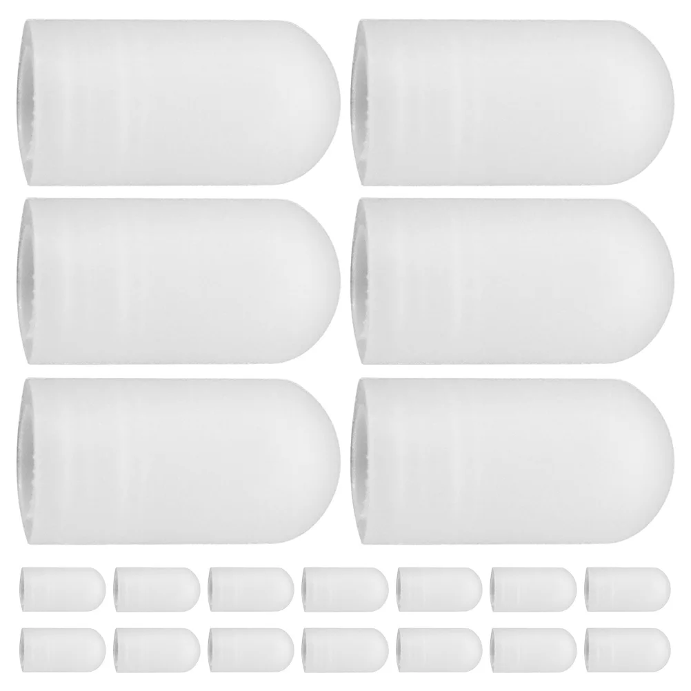 

20pcs Drumstick Protector Mute Tips Silent Sticks Grey Color Practice Accessories Caps Drum Instrument