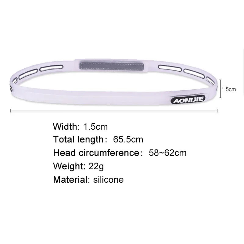 AONIJIE E4053 Adjustable Silicone Sports Headband Sweatband For Running Cycling Yoga Jogging Basketball Fitness Gym Marathon