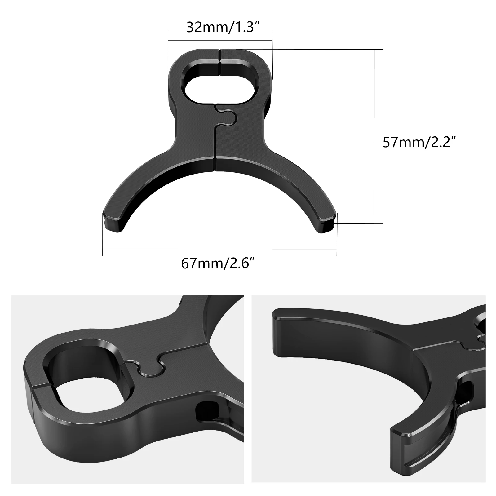 NICECNC Protection Câble Arrière ABS - Compatible 701 Supermoto & 701 Enduro 2024 - Alliage Aluminium Noir