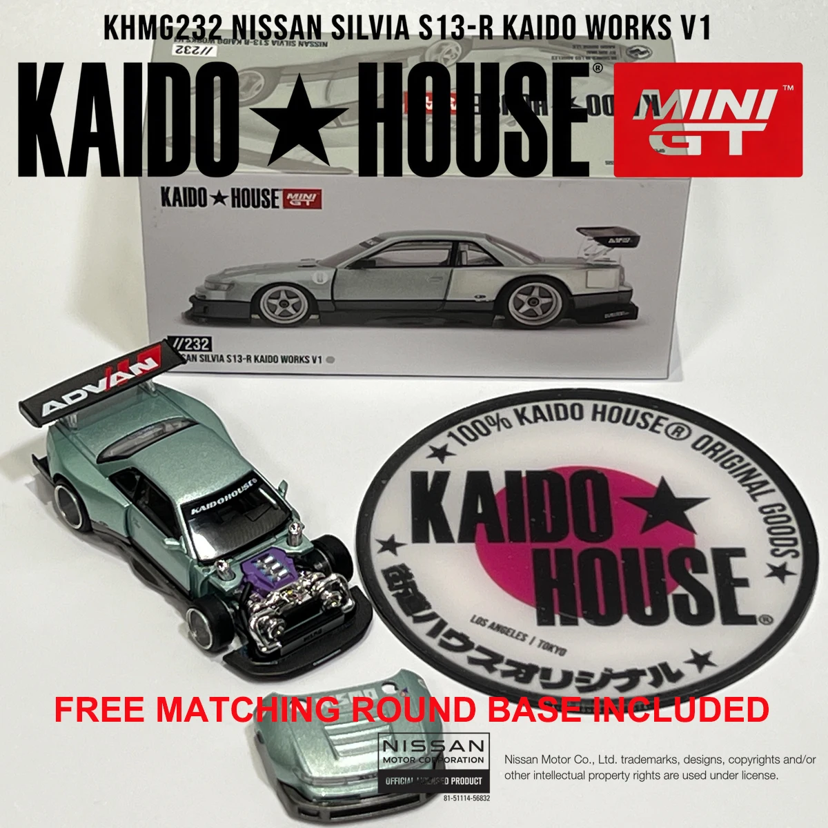 Kaido House x Mini GT 1:64 Silvia S13-R Circuit Spec V1 DRIFT KHMG251 KHMG232 KHMG235 JDM Dieast Collectible Model Vehicles