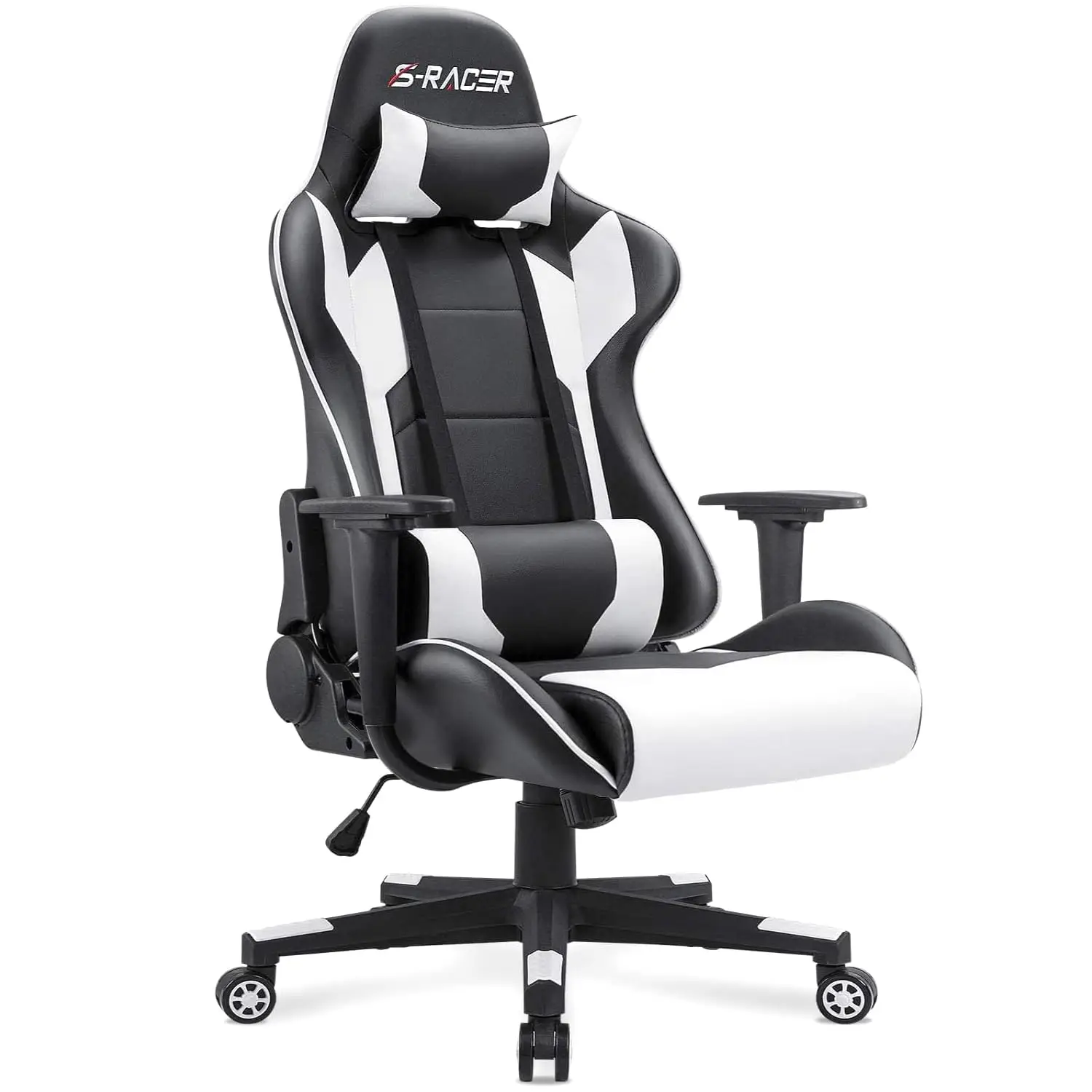 

Gaming Chair, Office Chair High Back Computer Chair Leather Desk Chair Racing Executive Ergonomic Adjustable Swivel Task Chair w