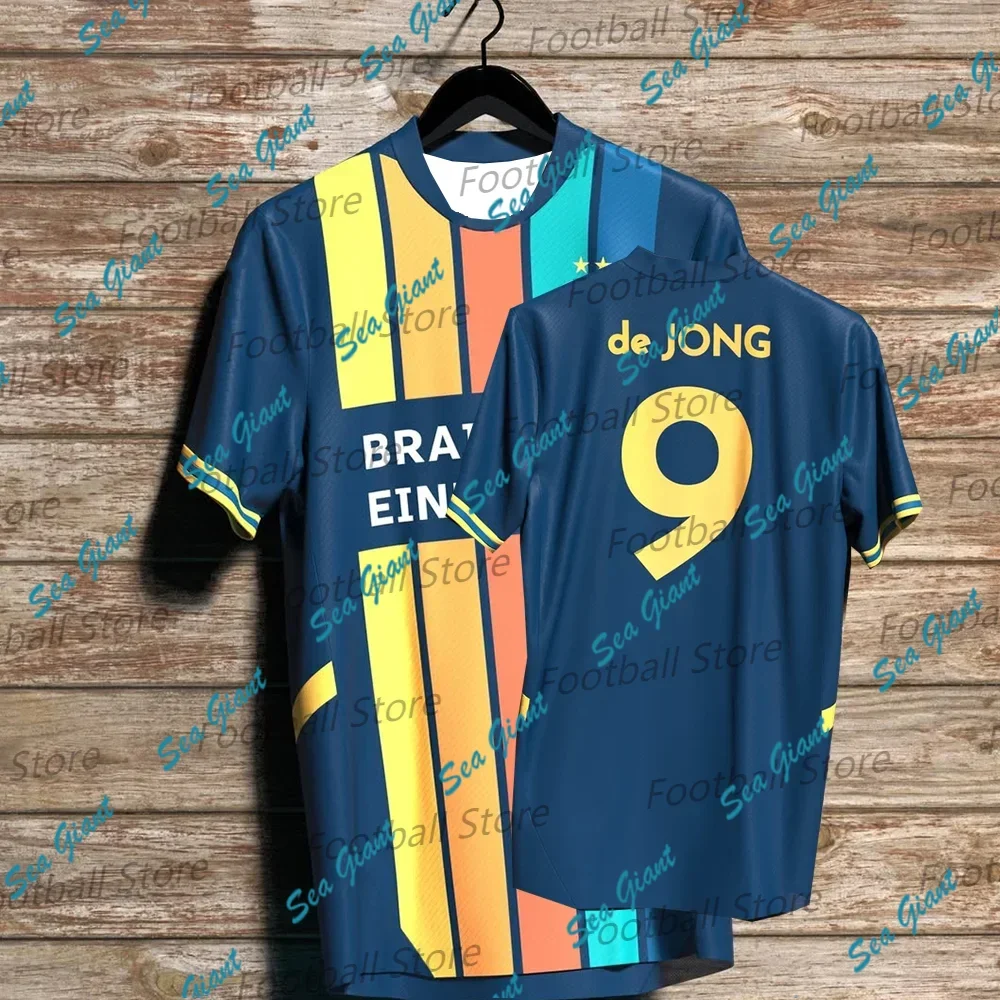 

T Shirt For Men Football Jersey Netherlands O-Neck Quick Drying Eindhoven Training DE jong 9 25-26 Kit Adult_KID Jersey Kit